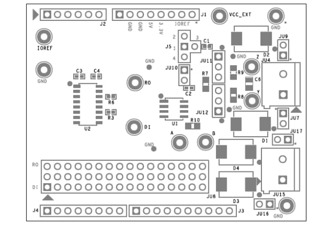 Location Circuit - Analog Devices / Maxim Integrated MAX33048E Shield Evaluation Kit Location Circuit - Analog Devices / Maxim Integrated MAX33048E Shield Evaluation Kit